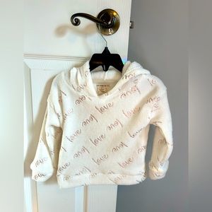 Toddler “love” long sleeve pullover hoodie